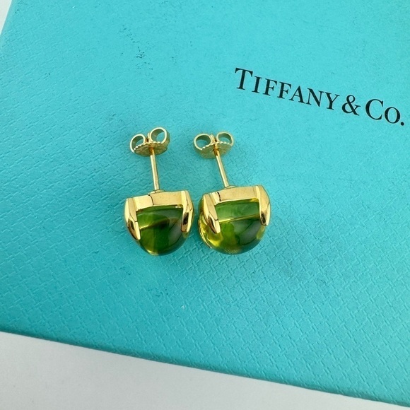 SUPER RARE Tiffany & Co. XL Lemon Quartz Sugar Stack Earrings 18k Yellow Gold 💛 - Picture 4 of 8
